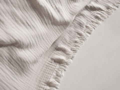 Natura Müslin Çok Amaçlı Örtü Çift Kişilik - Açık Gri