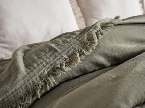 Natura Müslin Çok Amaçlı Örtü Çift Kişilik - Adaçayı