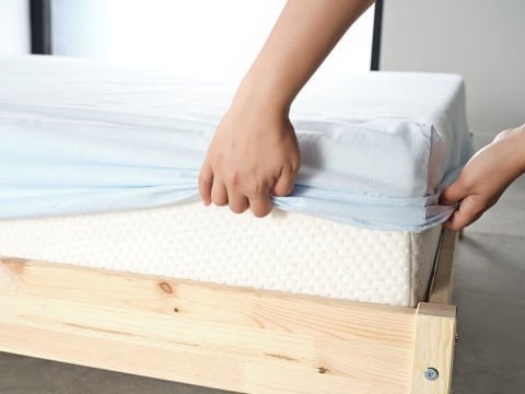 New Cotton Çarşaf Tek King Size - Mavi