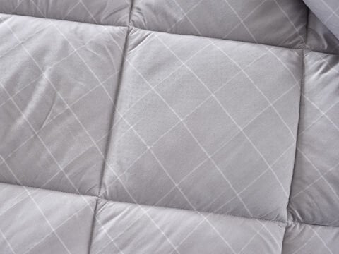 Mora Microfiber Desenli Yorgan Tek Kişilik - Gri