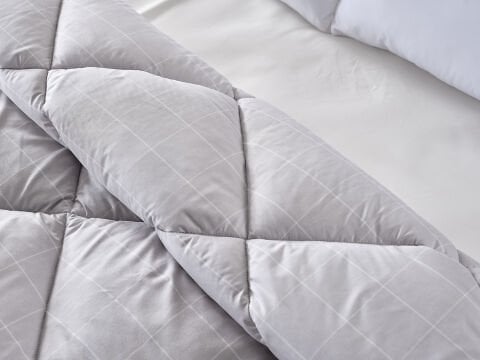 Mora Microfiber Desenli Yorgan Tek Kişilik - Gri