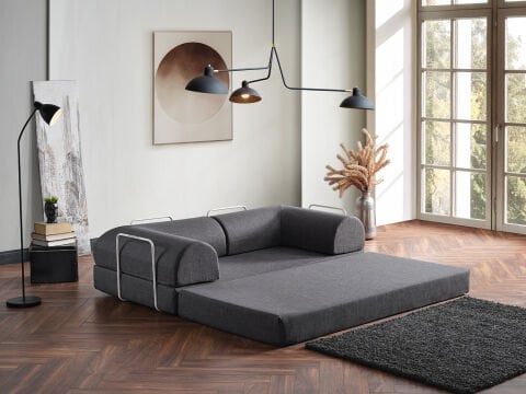 Bohem Keten İkili Koltuk Antrasit