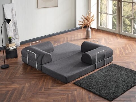 Bohem Keten İkili Koltuk Antrasit