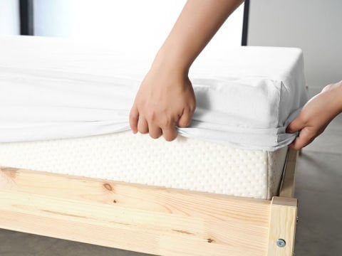 New Cotton Çarşaf Tek King Size - Beyaz