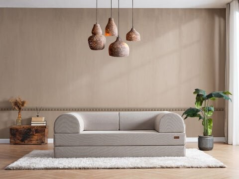 Bohem Keten İkili Koltuk Bej