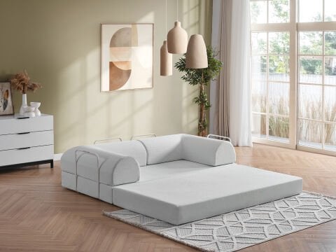 Bohem Keten İkili Koltuk Açık Gri