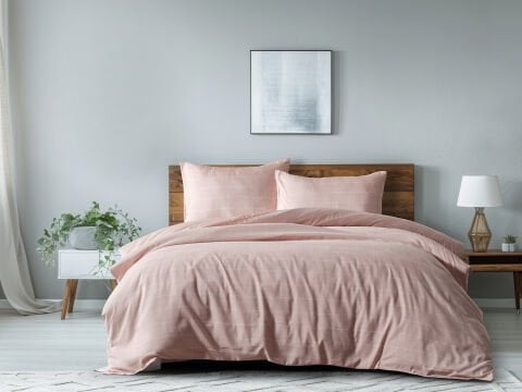 Mayro Nevresim Takımı Tek Kişilik - Somon