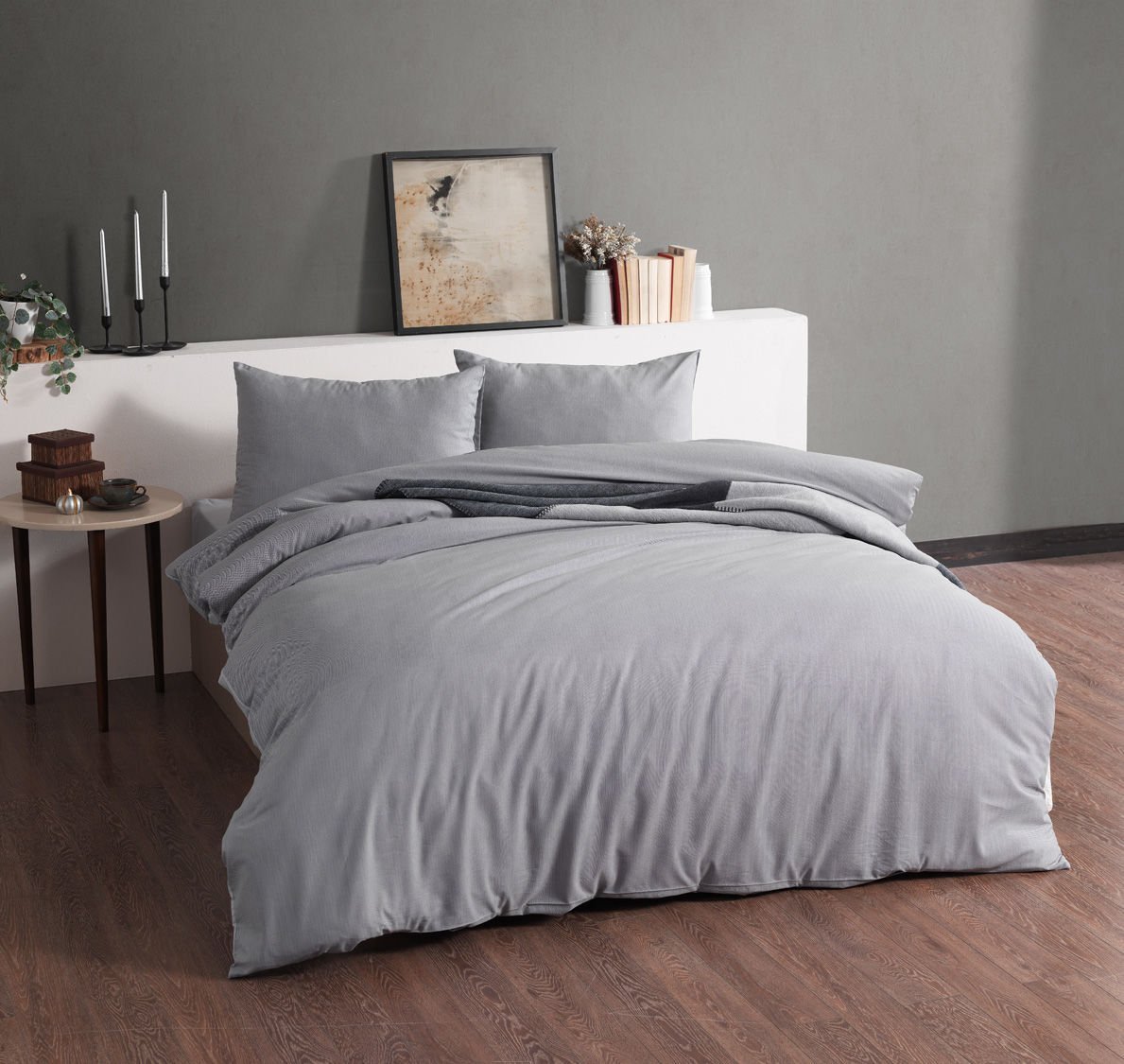 Pure Line Nevresim Takımı Çift Kişilik - Gri