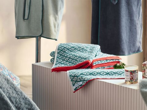 Leris Bouquet Jakarlı El Havlusu 30 x 50 cm - Yesil