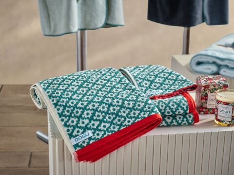 Leris Bouquet Jakarlı El Havlusu 30 x 50 cm - Yesil