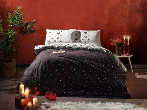 Ranforce Valens Nevresim Takımı Tek Kişilik - Siyah