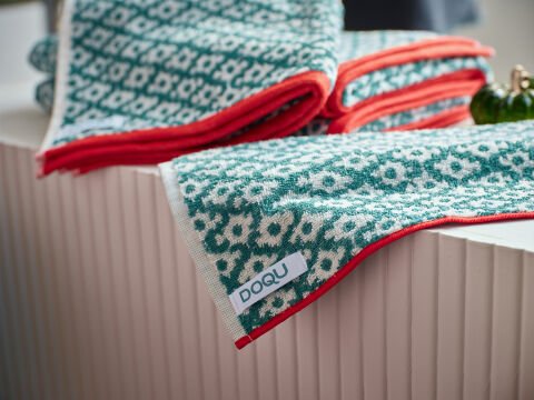 Leris Bouquet Jakarlı Yüz Havlusu