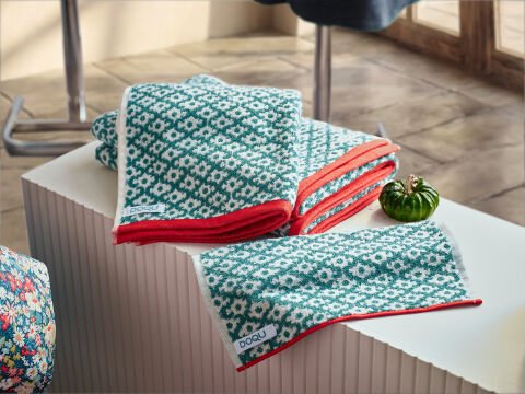 Leris Bouquet Jakarlı Banyo Havlusu