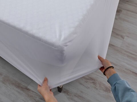 Softy Sıvı Geçirmez Fitted Alez 160 x 200 cm - Beyaz | Doqu Home