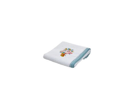 Leris Bouquet Armürlü Banyo Havlusu Beyaz - 90 x 150 cm