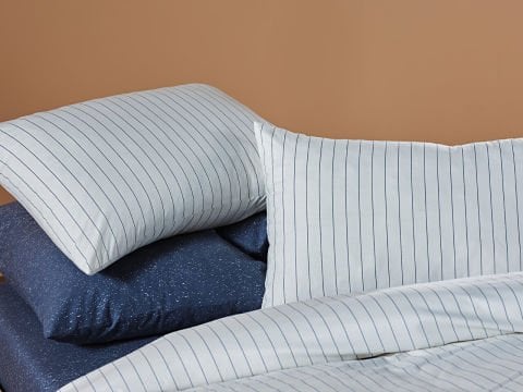 Stripe Vita Nevresim Takımı Krem - Tek Kişilik