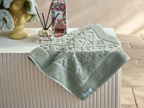 Leris Bouquet Ayak Havlusu Yesil - 50 x 80 cm