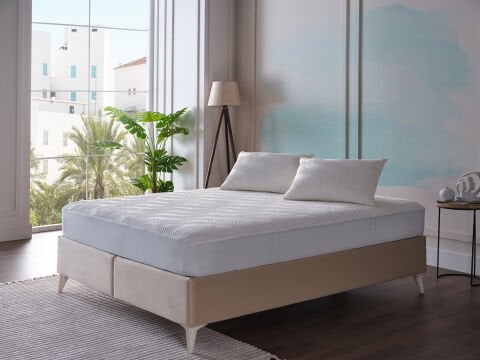 Collagen Sıvı Geçirmez Fitted Alez 200 x 200 cm - Beyaz