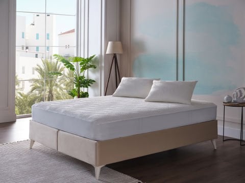 Collagen Sıvı Geçirmez Fitted Alez 140 x 200 cm - Beyaz