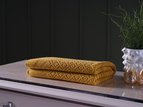 Luxury Banyo Havlusu Hardal - 90 x 150 cm