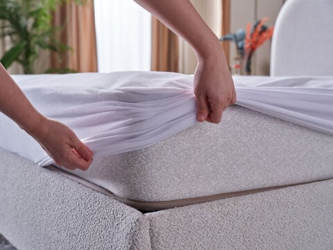 Sleepline Sıvı Geçirmez Fitted Alez 160 x 200 cm - Beyaz