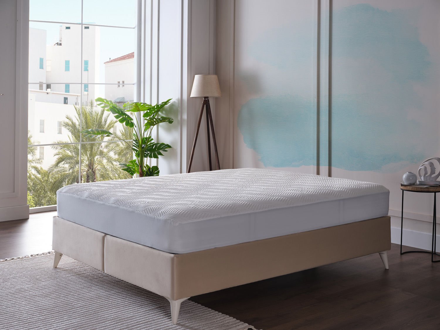 Collagen Sıvı Geçirmez Fitted Alez 140 x 190 cm - Beyaz