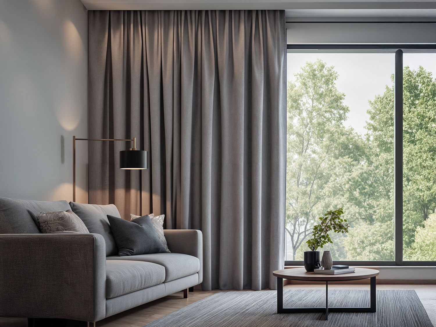 Dalia Blackout Perde 140 x 270 cm - Koyu Gri