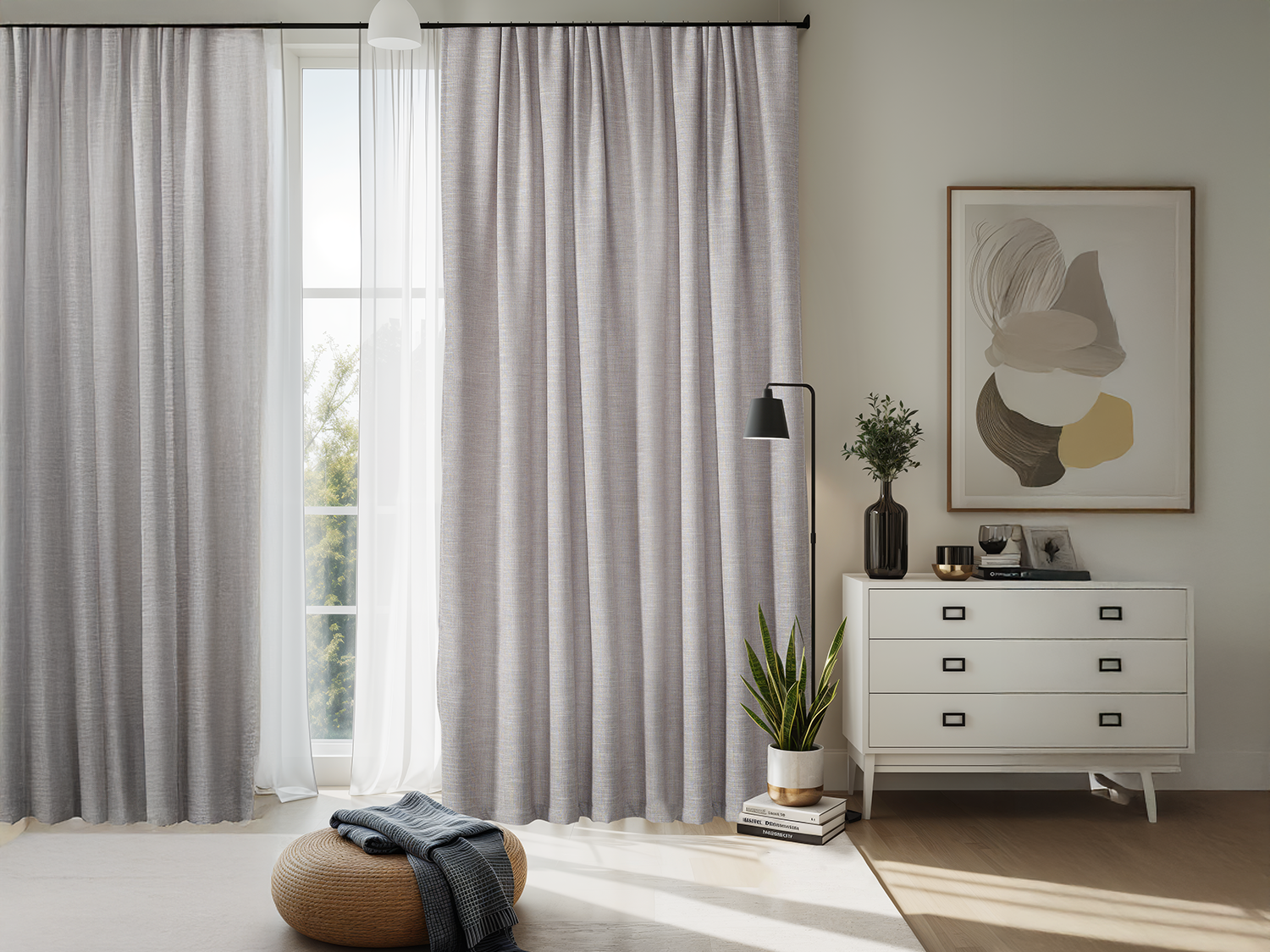 Serila Fon Perde 140 x 270 cm - Vizon