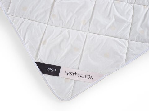 Festival Yün Yorgan Tek King Size - Beyaz