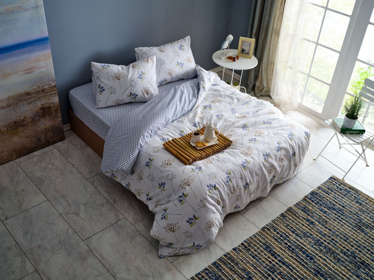 Easy Cotton Nevresim Takımı Flourish Tek Kişilik - Krem