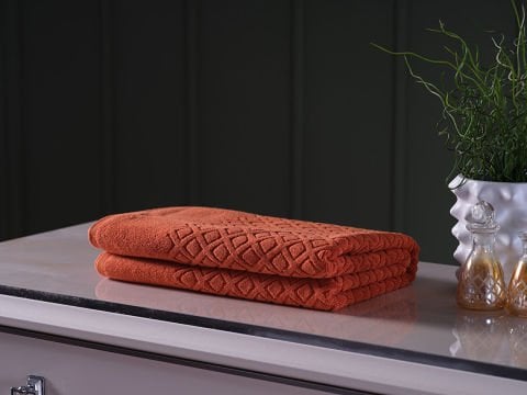 Luxury Banyo Havlusu Kiremit - 90 x 150 cm