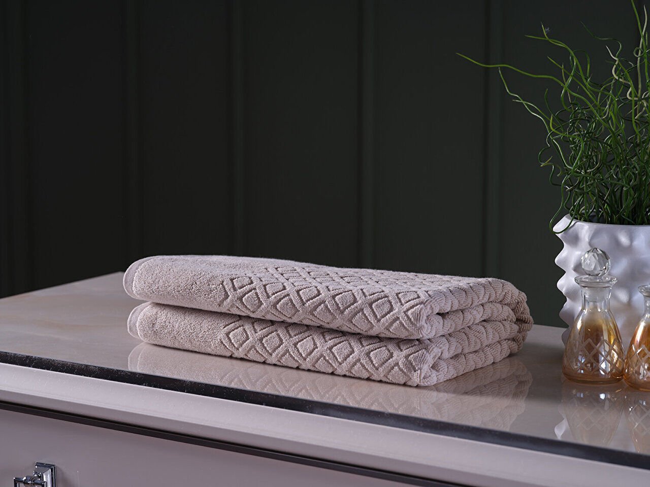 Luxury Banyo Havlusu Vizon - 90 x 150 cm