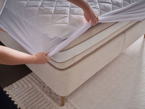 Comfyline Sıvı Geçirmez Fitted Alez 140 x 190 cm - Beyaz