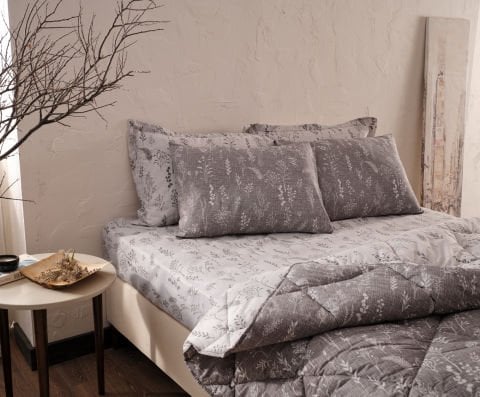Easy Cotton Comforter Set Sereal Çift Kişilik - Kahve