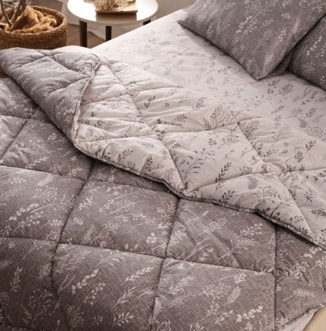 Easy Cotton Comforter Set Sereal Çift Kişilik - Kahve