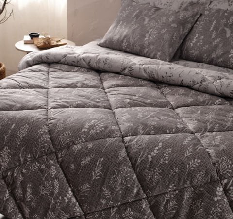 Easy Cotton Comforter Set Sereal Çift Kişilik - Kahve