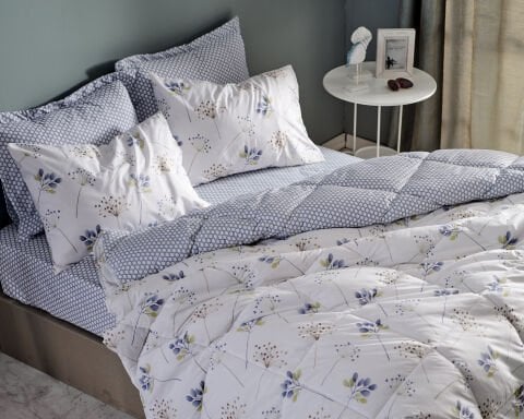 Easy Cotton Comforter Set Flourish Çift Kişilik - Krem