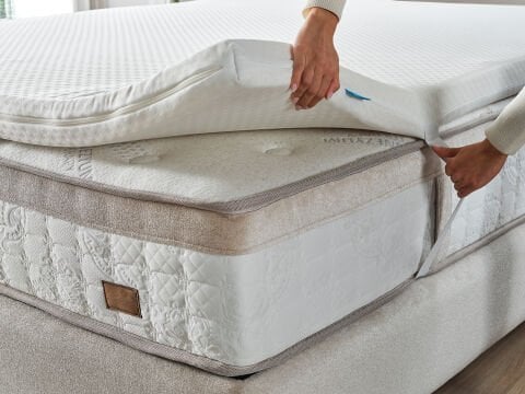 Visco Yatak Pedi 100 x 200 cm - Beyaz