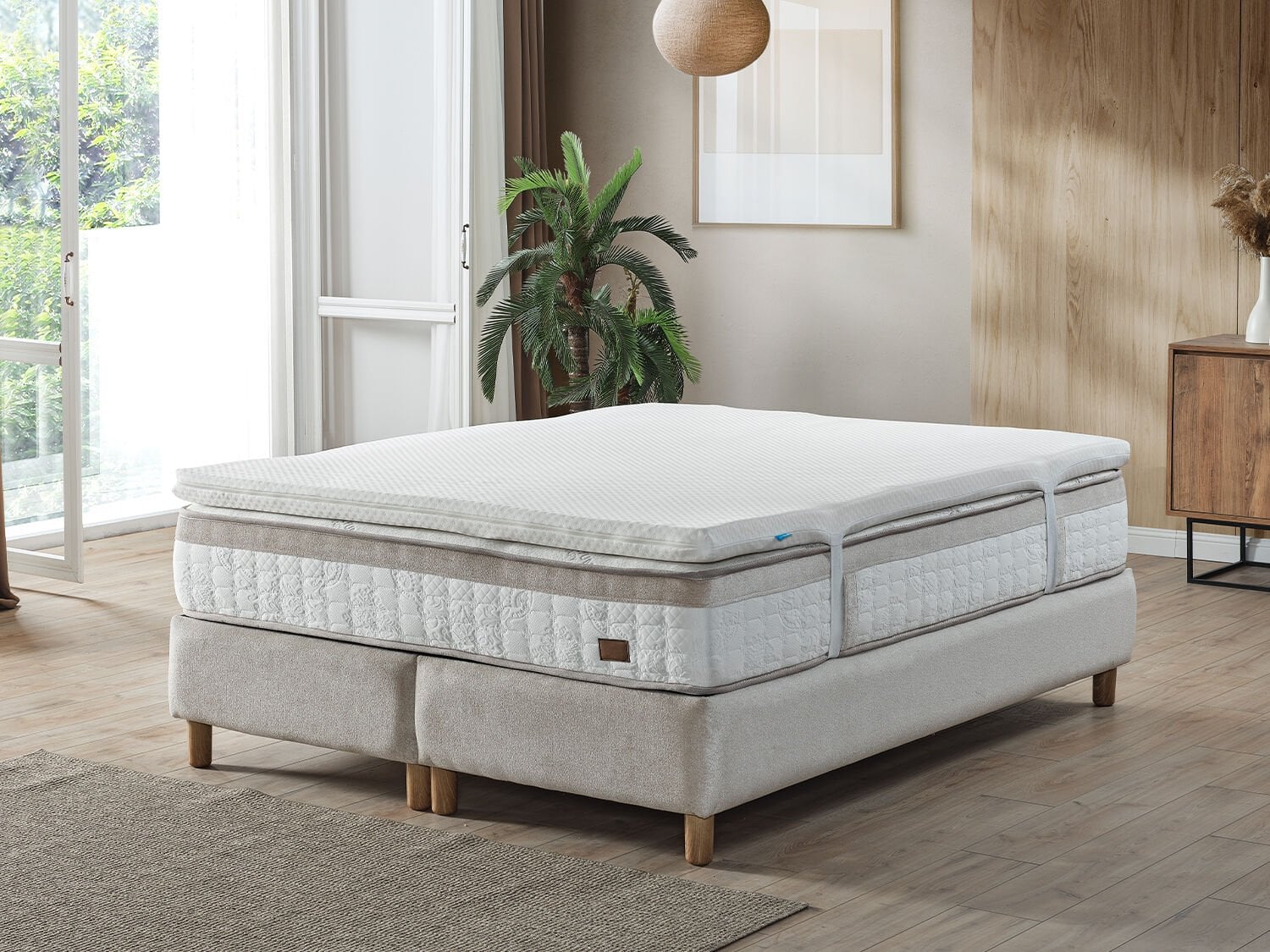 Visco Yatak Pedi 100 x 200 cm - Beyaz