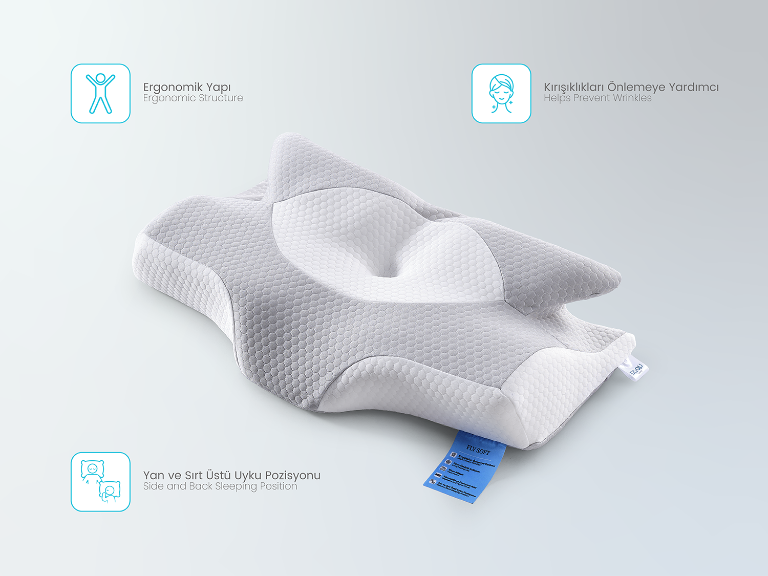 Visco Fly Soft Yastık 64x28x12,5 cm