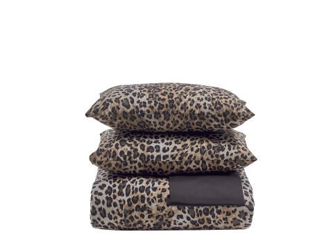 Luxury Saten Nevresim Takımı Pantera Tek Kişilik - Leopar