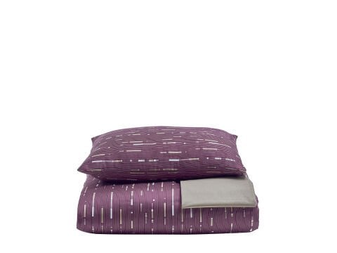 Luxury Saten Nevresim Takımı Elego Çift Kişilik - Mürdüm