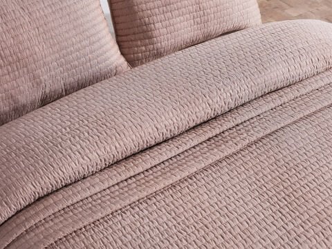 Santa Yatak Örtüsü Tek Kişilik - Gül Kurusu