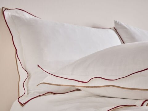 Luxury Nakışlı Nevresim Takımı Lora Çift Kişilik - Beyaz