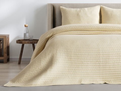 Santa Yatak Örtüsü Tek Kişilik - Krem