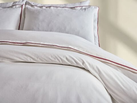 Luxury Nakışlı Nevresim Takımı Lora Çift King Size - Beyaz
