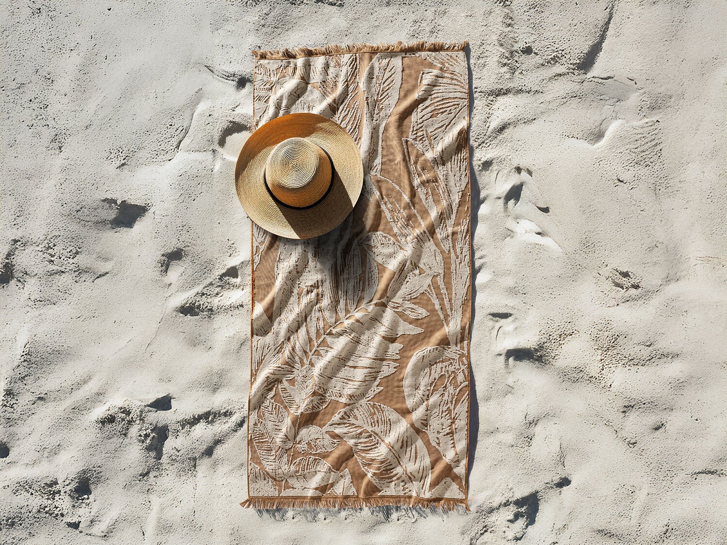 Botanik Plaj Havlusu 90 x 150 cm - Moka