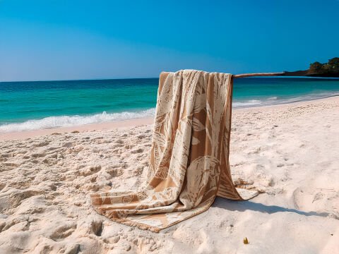 Botanik Plaj Havlusu 90 x 150 cm - Moka