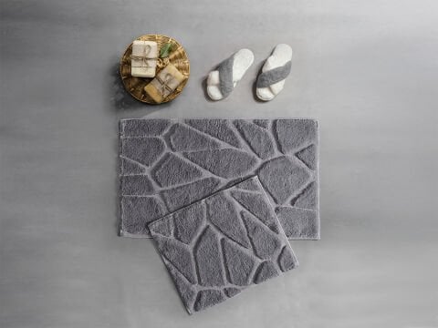 Grano Banyo Paspas Seti 60x100 cm - Antrasit