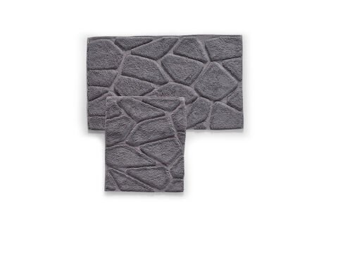 Grano Banyo Paspas Seti 60x100 cm - Antrasit